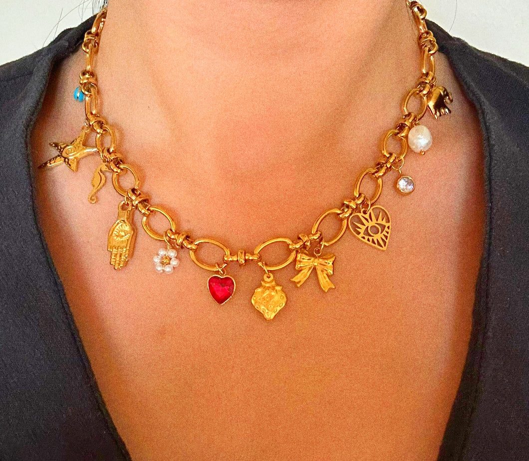 Emmie Multi Charm Necklace