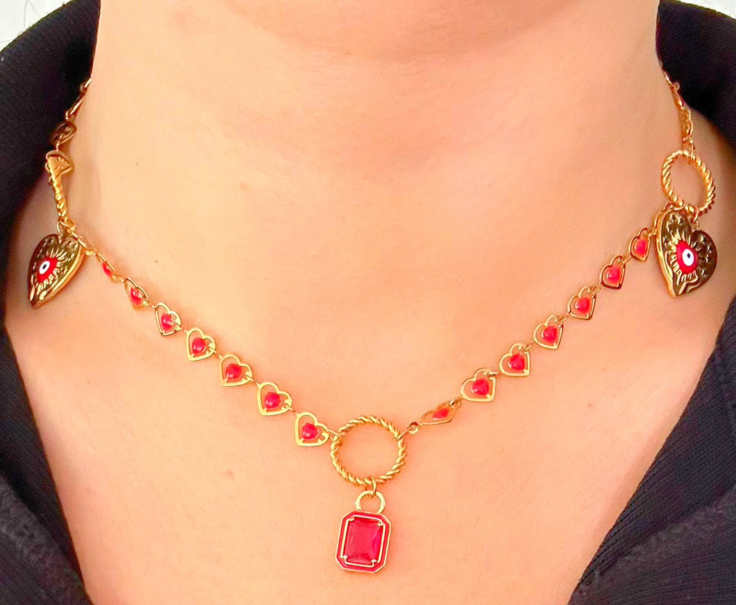 Red Charm Necklace