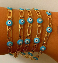 Load image into Gallery viewer, Leila Evil Eye Bracelet - Blue
