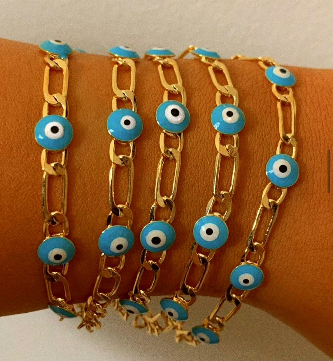 Leila Evil Eye Bracelet - Blue